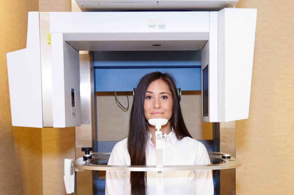 Image of Woman Getting X-Ray
