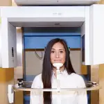 Image of Woman Getting X-Ray